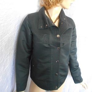 New EIVISSA Black Puffer Quilted Jacket Coat Sz S